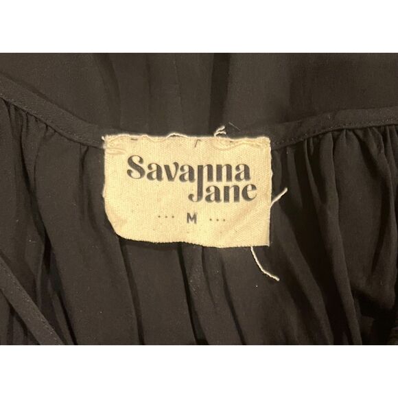 SAVANNA JANE Women's Bohemian Ethnic Embroidered Camisole Maxi Dress Sz M - Picture 7 of 8